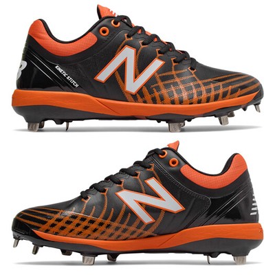 new balance black and orange baseball cleats