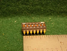 (1 PC) 7 POLE DIP SWITCH GOLD PINS NOS
