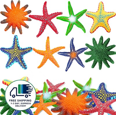 16 juguetes de buceo grandes para piscina, estrellas de mar coloridas de playa