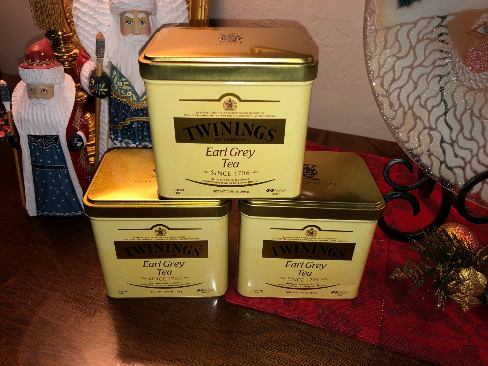 THREE TWININGS EARL GREY LOOSE LEAF TEA 200G 7OZ EMPTY TINS