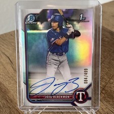 2022 Bowman Chrome Jojo Blackmon Refractor 1st Prospect Auto #430/499 Rangers