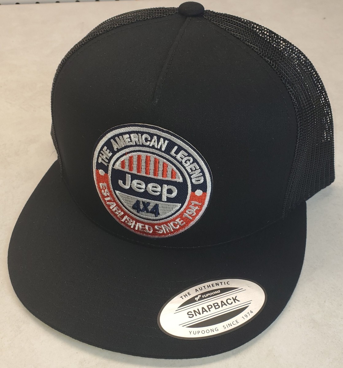 JEEP 4X4 Patch on YP Classic 6006/5 Panel Trucker Hat Snapback