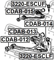 3220-ESCLF FEBEST Ball Joint for CADILLAC,CHEVROLET,GMC,HUMMER