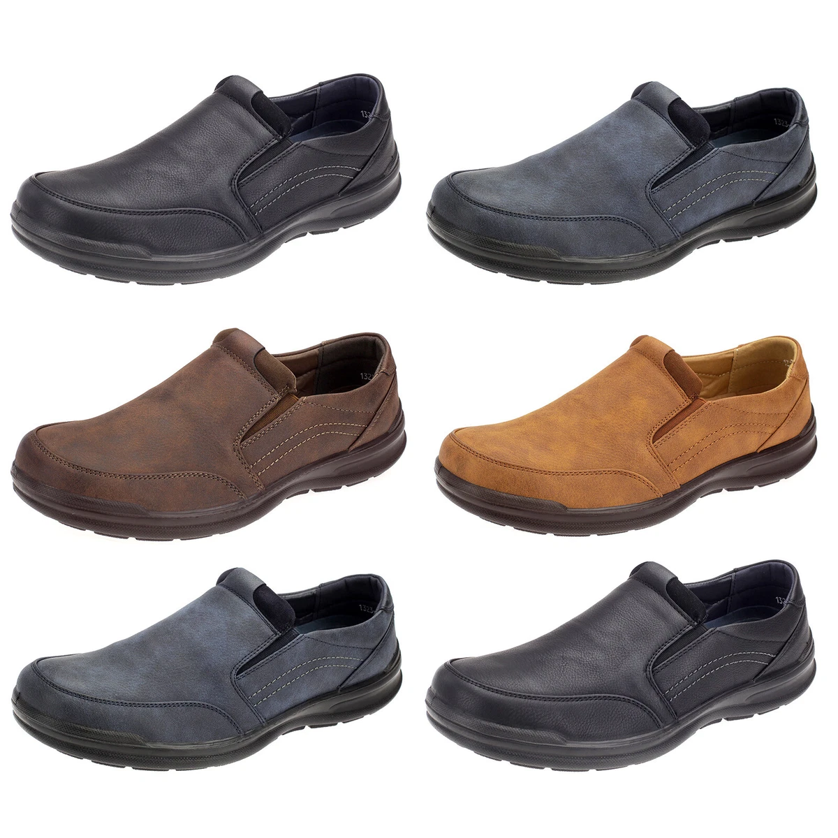 Herren Slipper Halbschuhe Schlupfschuhe Schuhe 40-46 Schwarz Braun 