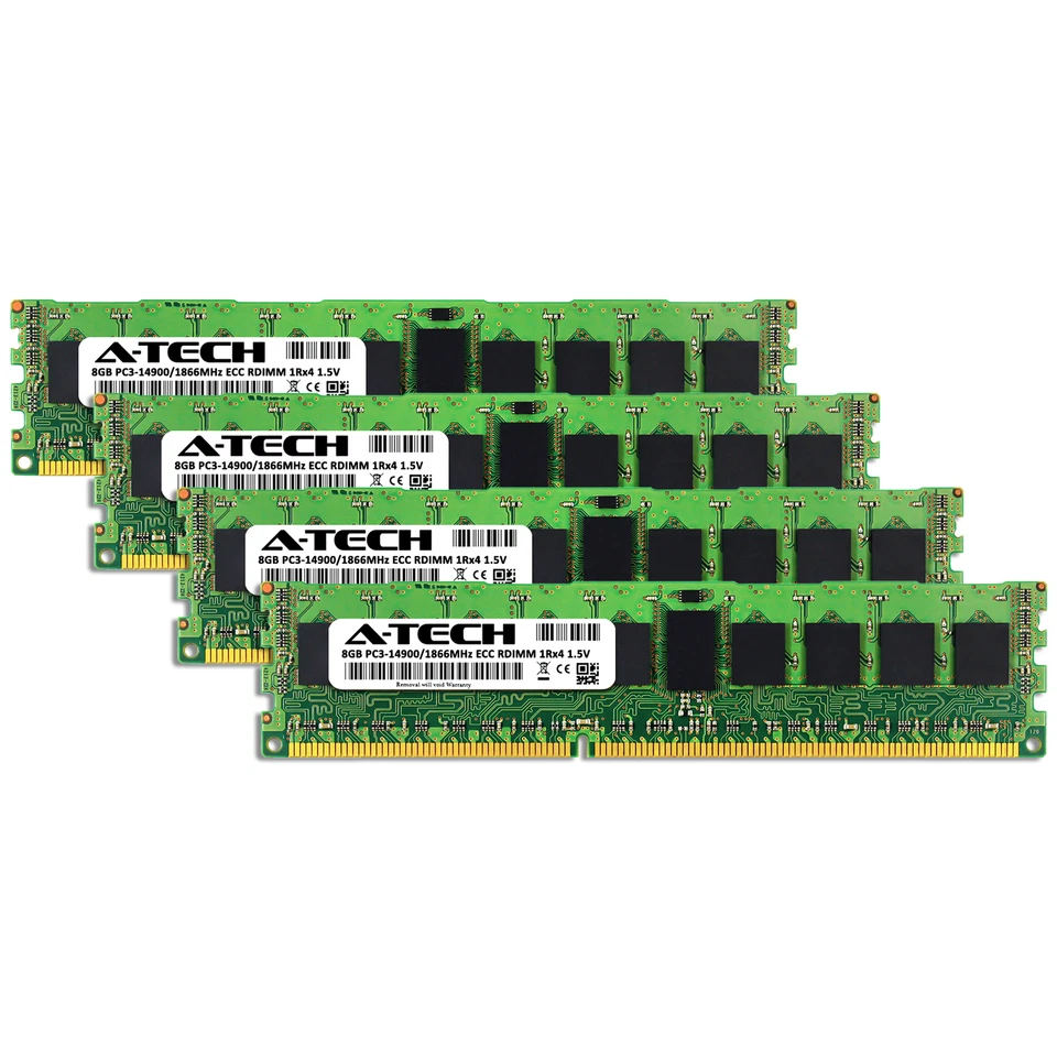 32GB 4x 8GB PC3-14900R RDIMM Supermicro B9DRG X9DBS-F-2U X9DRW-3LN4F+ Memory RAM - Image 2 of 3