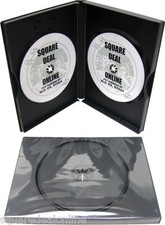  10 2 Disc Capacity Black Premium DVD Boxes 14mm Plastic Cases DV2R14BKPR-ALT
