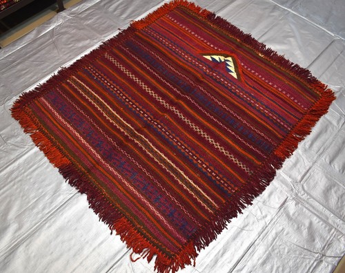 Hand Woven Afghan Tribal Kilim Area Rug 3x4 Vintage Persian Oriental Wool Carpet - Picture 4 of 12
