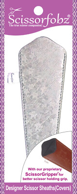 SCISSORFOBZ Designer Scissors Sheath Cover Single large Shiny Silver Star Burst