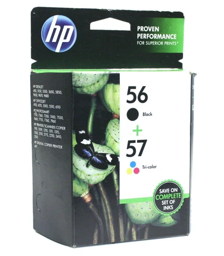2PK Genuine HP 56 HP 57 Ink Cartridge for DeskJet 450 5150 5550 5650 EXP DATE - product listing photo
