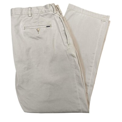 Polo Ralph Lauren Chino Pants Men's FITS 40x30 Khaki Classic Pleated