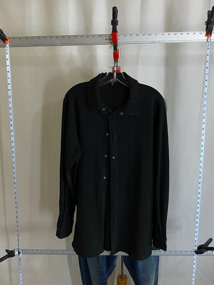 Boohoo Hombre Tejido Grueso SUÉTER Camisa a Presión XL Extra Grande 17 x 35/36  Foto 2 de 4