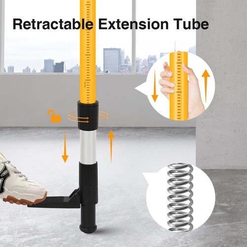 12Ft/3.7m Telescoping Pole w/Adjustable Laser Level Tripod For Rotary&Line Laser - Picture 11 of 16