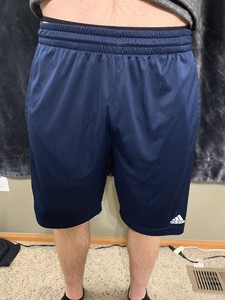 Mens Navy Blue Adidas Climalite Shorts Size |