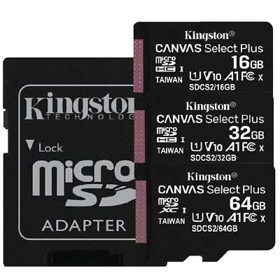 Kingston 32GB 64GB MicroSDXC MicroSDHC Card Class 10 UHS-I High Speed Phone