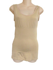 WOMEN Jockey Everyday Slimming NYLON BLEND Cami Top Size LARGE Nude Tan