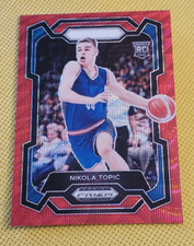 2024 Prizm Draft Picks Basketball Nikola Topic Red Wave Rookie #10