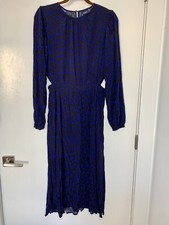 Gap Cinched Crepe Dress M With Pockets! Poet Sleeve Long Midi Modest Winter