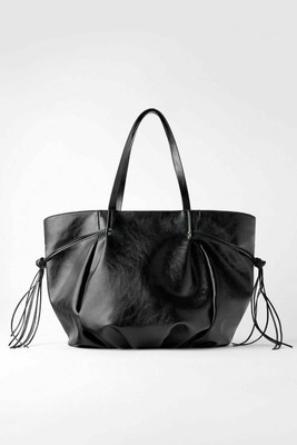 zara large black bag