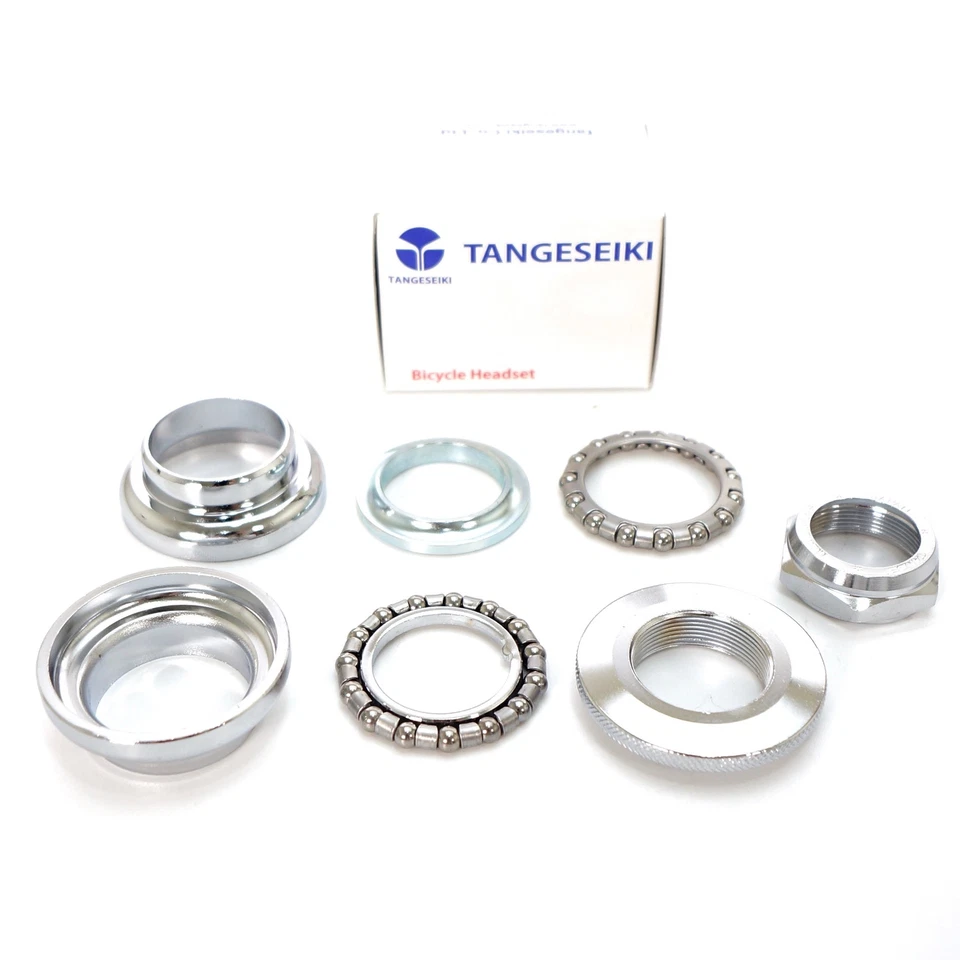 Tange AW-27 Old School Bike headset 1" threaded 32.7 cups 26.4mm Chrome Silver - Image 2 of 2