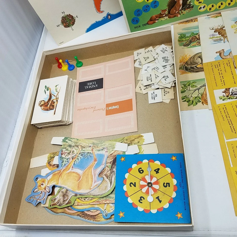Comptons Pictured Encyclopedia Animal Lore Milton Bradley Activity Kit 7102 1963 - Image 4 of 4