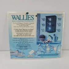 Wallies Wallpaper Cutouts Pre-Pasted 50 Debbie Mumm Watering Cans Home Decor