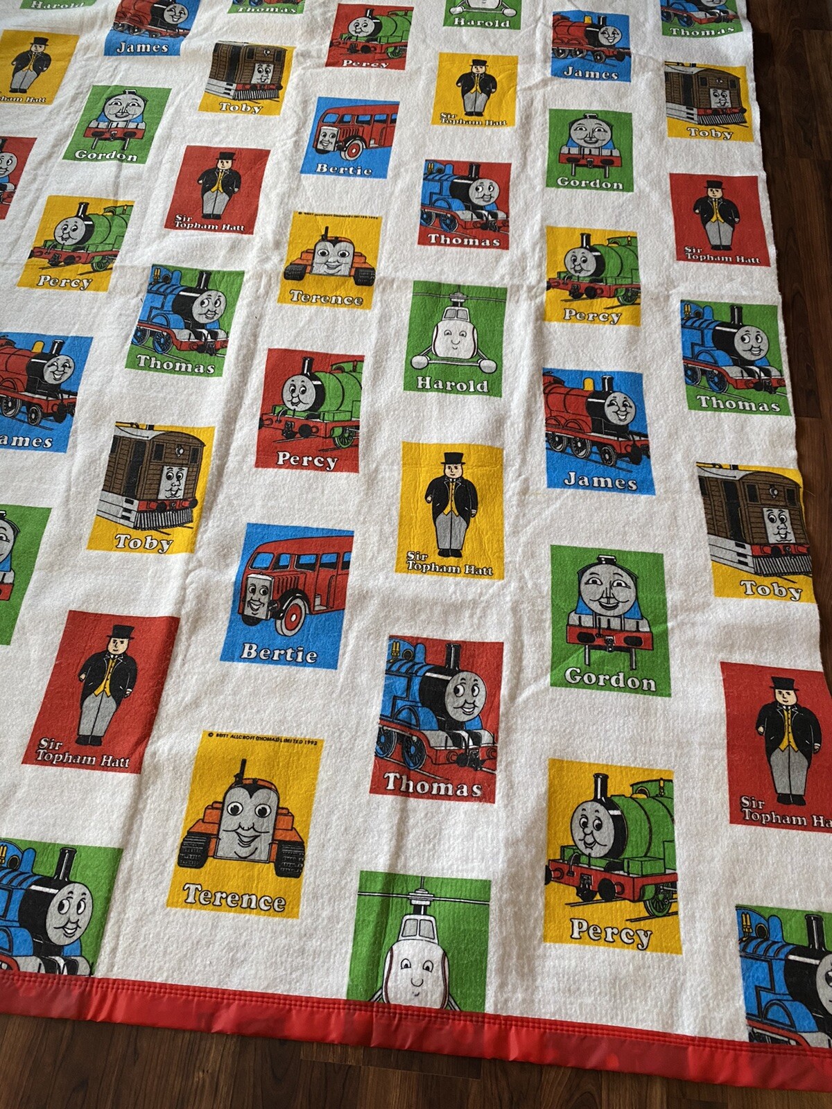 Vintage Britt Allcroft 1992 Thomas The Train Blanket 70 X 89 eBay