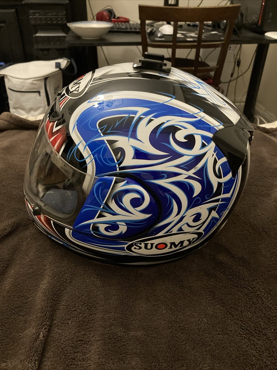 Suomy Apex Tornado Blue Red Helmet XL | eBay