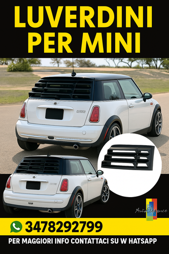 Pare-Soleil Arrière ABS Noir Brillant Louver Fenêtres Auto MINI R50 | eBay