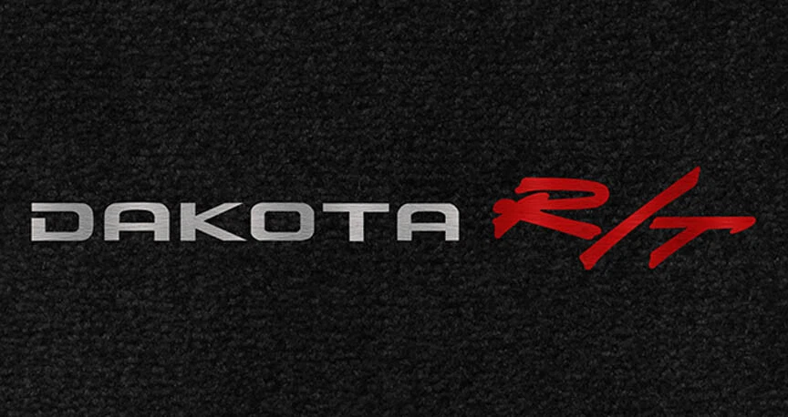 ¡NUEVO! Juego de 2 alfombrillas negras Dodge Dakota 1987-2011 logotipo bordado elegir logotipo Foto 4 de 4