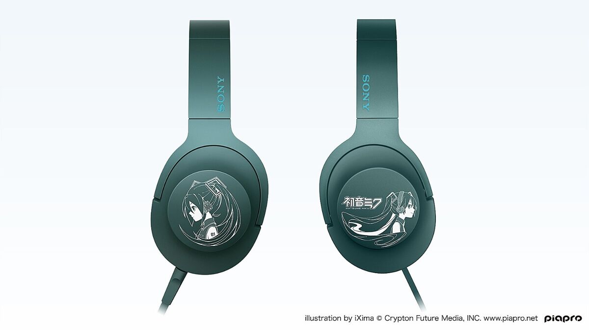 SONY Headphones MDR-100A Hatsune Miku Model Headphones USED SONY Headphones MDR-100A Hatsune Miku Model Headphones USED