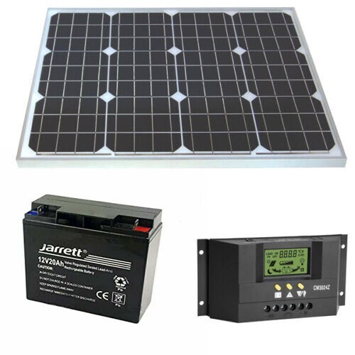 Sistema Solare 50W Off-Grid: Pannello, Batteria 20Ah e Regolatore 30A