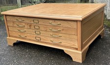 OUTSTANDING  LARGE ARTS & CRAFTS OAK PLAN CHEST/COFFEE TABLE ERCOL COLOUR 