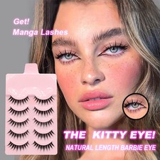 5 Pairs Manga Lashes New Arrival Anime Cosplay Natural Wispy Korean Makeup Arti