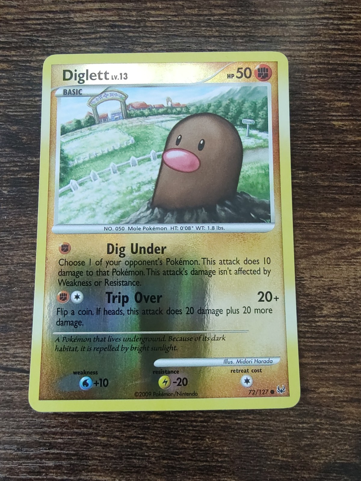 Diglett 72/127 Platinum Pokemon Reverse Holo Card