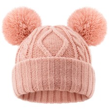 Toddler Winter Hat Pom Pom Beanie Knitted Warm Hats for Baby Kids Boys