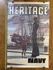 Vintage U.S. Navy "Heritage" Recruitment Poster – Sailor & Boy with Tall Ship (2 — photo 2