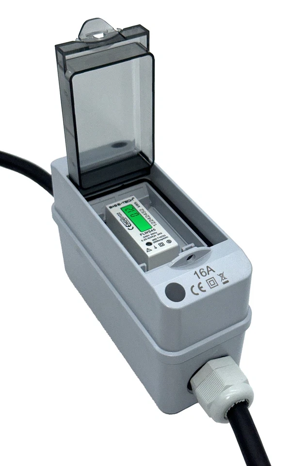 16A MID geeicht Mobiler Stromzähler für Baustelle Wochenmarkt Weihnachtsmarkt - Bild 3 von 4