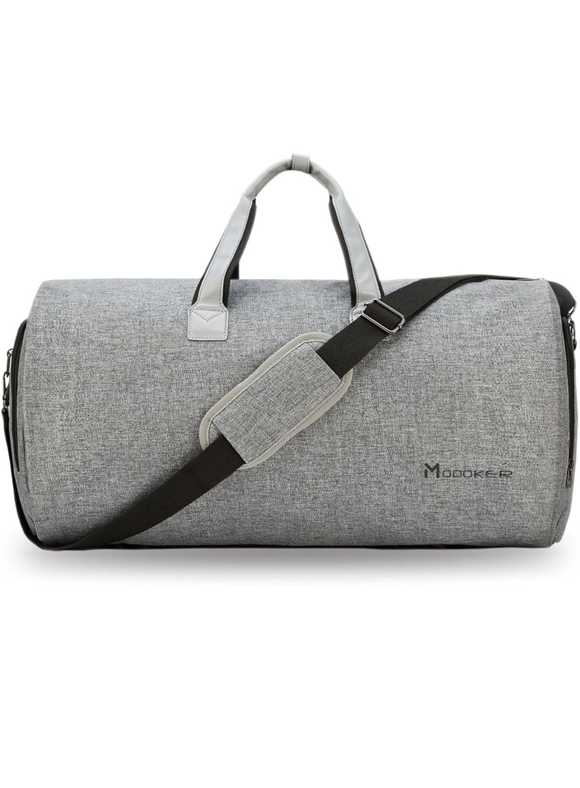 Modoker Gray Convertible Garment Bag with Adjustable Shoulder Strap
