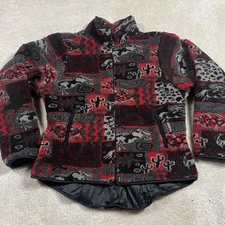 Kerrits Jacket Womens L Red Fleece Riding Equestrian Horse Deep Pile Outdoor