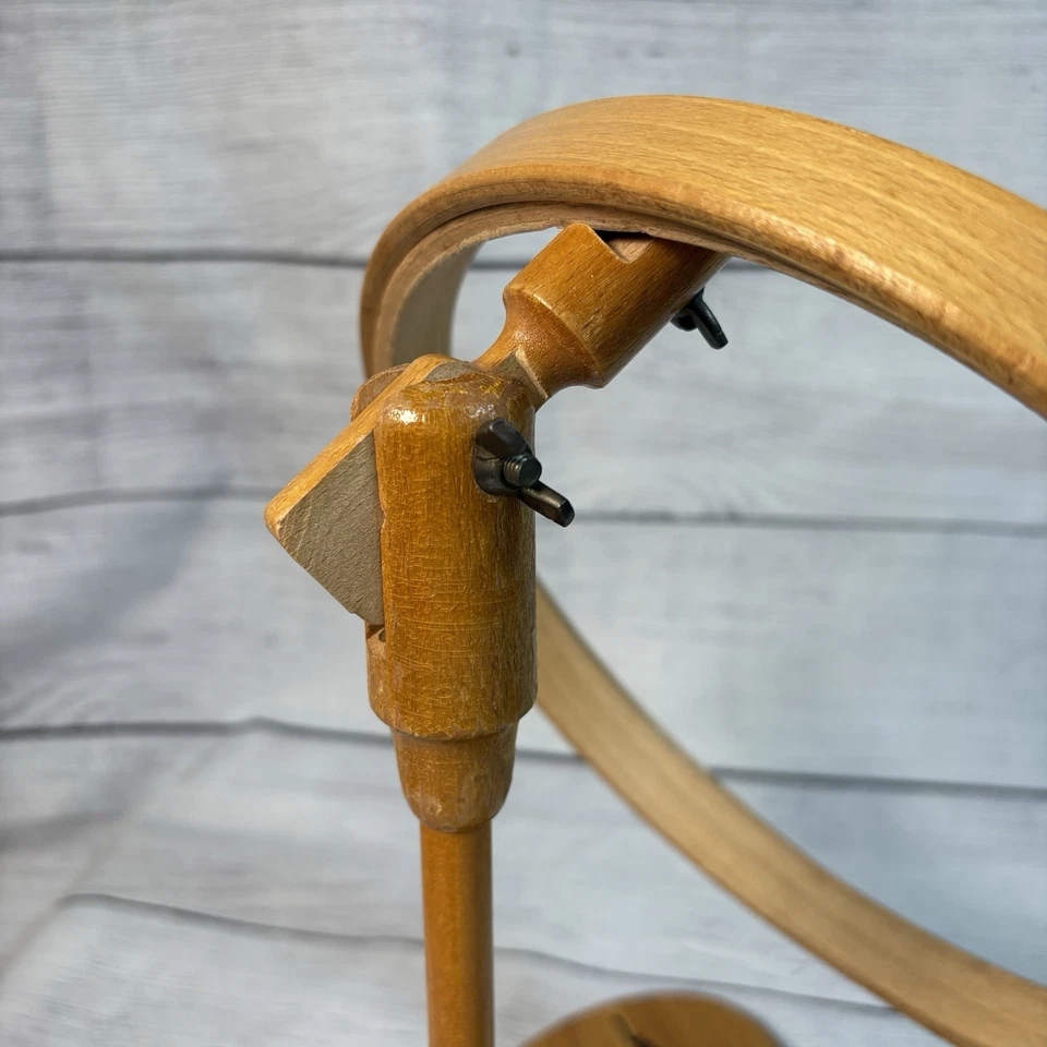 Erica Wilson 9" Adjustable Wooden Quilting Needlework Frame Standing Wood Hoop - Image 4 of 4