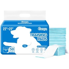 Value 22"x22" Dog Training Pads 50 Count  Dog Pee Pads  Super Absorbent Pup...