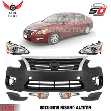 Front Bumper Cover Fascia & Grille Assembly For 2013-2015 Nissan Altima