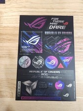 ASUS ROG Strix Stickers Republic of Gamers Decal Sheet Set OEM GPU, Mobo, Case