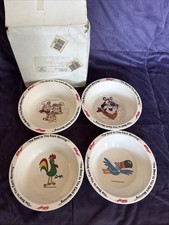 Vtg Kellogg’s Cereal Bowls 1995 Tony The Tiger Toucan Sam Rice Crispy Set of 4