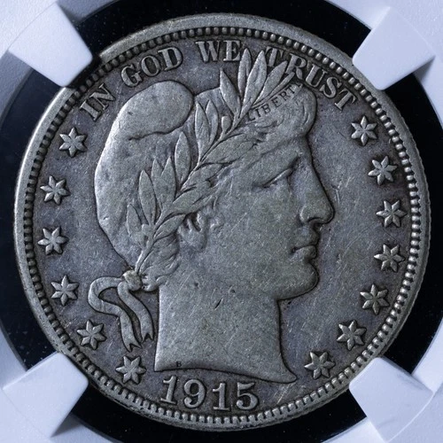 1915-S Barber Half Dollar NGC VF30 Throwback Holder Silver 50C Better Date