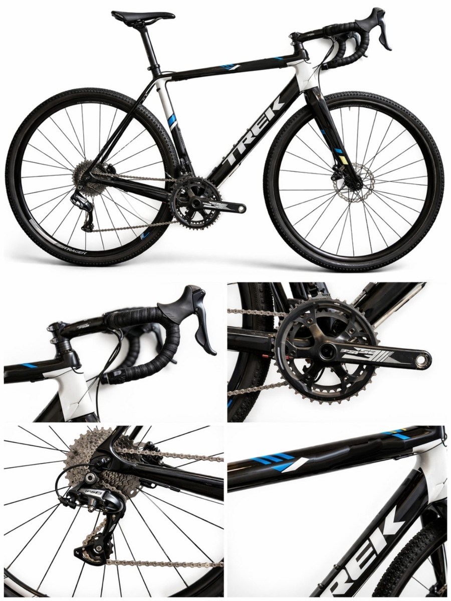 trek carbon fiber bicycle Used 5200 Road Bike- 54 cm The frame is equipped with all internal routing for a sleek and clean set Trek Boone 5 Cyclocross Bike