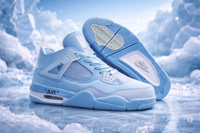 Jordan 4 Retro ''Off White Blue'' Men's Size US