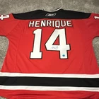 Adam Henrique Autographed New Jersey Devils NHL Jersey XL Red Reebok