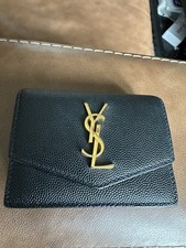 Saint Laurent Black Uptown Compact Wallet