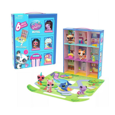 LPS Littlest Pet Shop Playful Pet Hotel G7 with Exclusive Pets & A Pet Trio